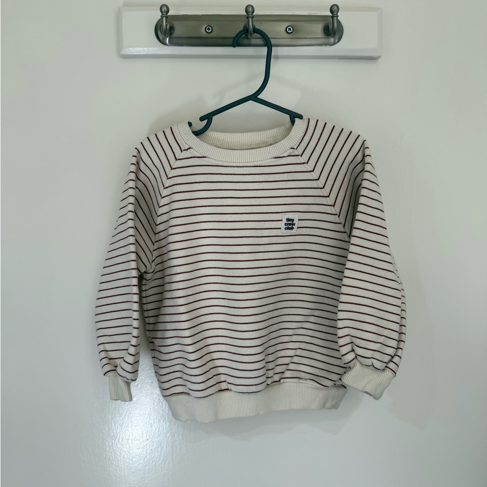 Zara Tiny Crew Club Striped Sweatshirt 4-5 Years